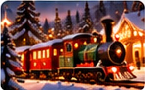 Le petit train rouge du village